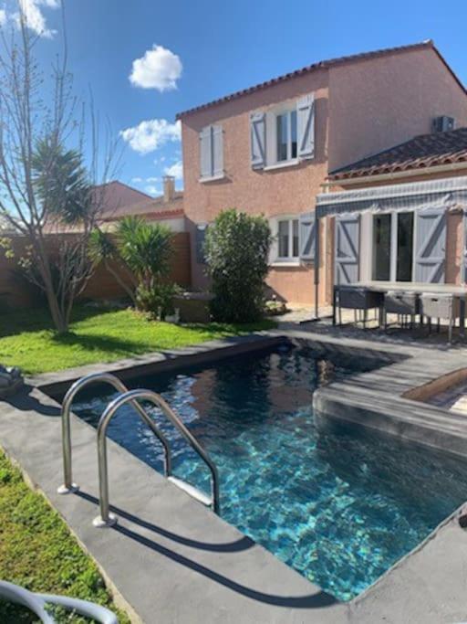 Charmante Villa Equipee, Piscine Le Soler Exterior foto